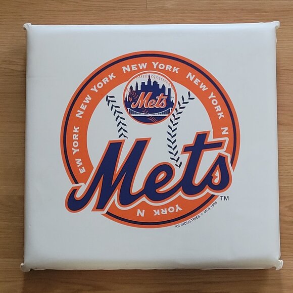New York Mets Baseball Seat Cushion Padded Vintage 1996 KR Industries - Picture 1 of 2